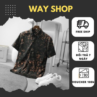 Sơ mi cuban nam Fansy Way Shop chất liệu lụa mềm mịn, thoáng mát, chống nhăn, form rộng mặc hằng ngày