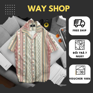 Áo Sơ Mi Lụa Nam, Áo Sơ Mi Nam Lụa Pinky WAY SHOP Thiết Kế Màu Sắc Sang Chảnh Chất Vải Thoáng Mát Phù Hợp Đi Biển