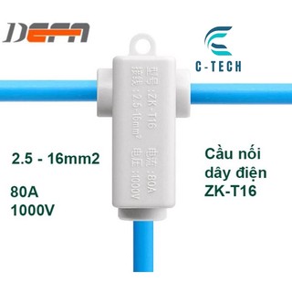 Cầu nối dây điện chữ T 2.5-16mm2 ZK-T16 - Chiệu tải cao 80A