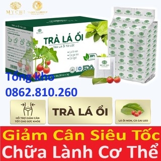 Trà lá ổi mychi hộp 30 túi , hỗ trợ giảm cân thanh lọc cơ thể