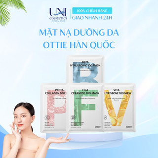 Mặt nạ dưỡng da OTTIE Hàn Quốc, Mặt nạ dưỡng trắng cấp ẩm mềm mịn cho da 25ml