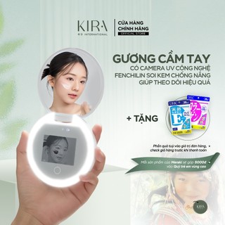  Gương cầm tay có camera UV Kira công nghệ FENCHILIN soi kem chống nắng  TẶNG KÈM THẺ ĐO UV  