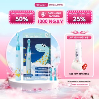 Combo bàn chải điện Brushie Kids và Set 2 đầu bàn chải thay thế tiện lợi