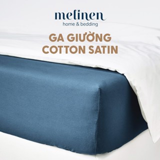 Ga Giường Cotton Satin Màu Trơn Melinen Bo Chun 1m2 1m4 1m6 1m8 2m 2m2