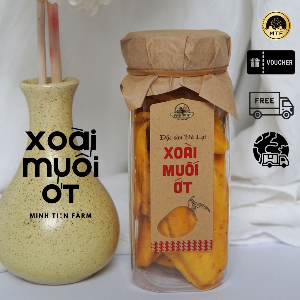 Xoài muối ớt, xoài cay, xoài tẩm muối ớt - Nông sản trên mây minh tiến farm
