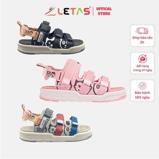 Sandal Nữ Letas D714 đế cao 3 phân, sandal 3 quai đi học đi chơi dành cho các bạn tuổi teen