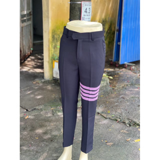   Sai 27kg-68kg Quần Âu 4 sọc đính đá Chất Liệu Tăm lỳ dày dặn 