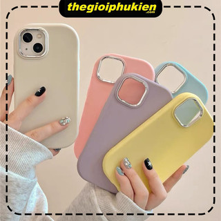 Ốp lưng iphone mềm chống sốc camera mạ kim màu trơn dành cho ip 6/7/8/plus/x/xr/xs/11/12/13/14/15/pro max - gb196