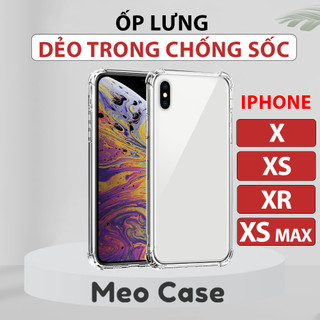 Ốp lưng Iphone X, Iphone XS, Iphone XR, Iphone XS Max, TPU dẻo trong suốt chống sốc, ốp điện thoại bảo vệ viền camera