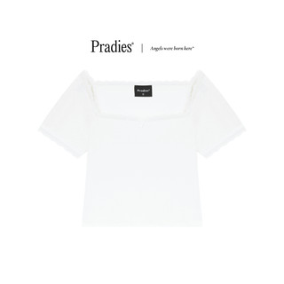 Áo croptop nữ trễ vai viền ren pradies off shoulder