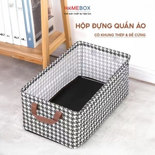  COMBO 3 Hộp Đựng Quần Áo Vải Khung Thép Giỏ Đựng Đồ Đa Năng Giúp Sắp Xếp Tủ Đồ Ngăn Nắp Gọn Gàng 