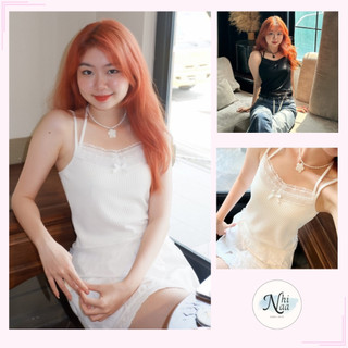 Áo 2 dây viền ren nhinaa store phối dây buộc cổ a51044
