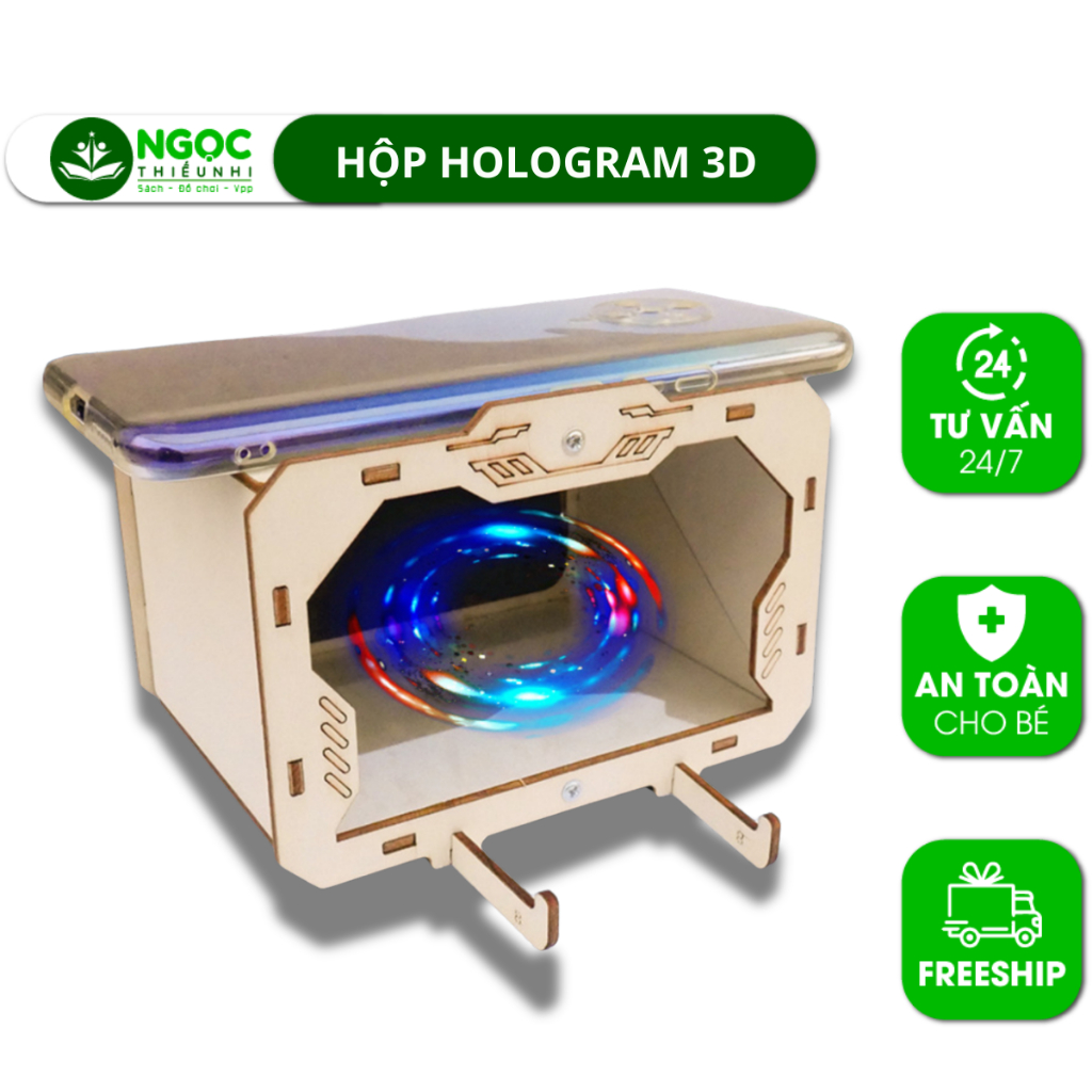 Máy Chiếu Phim 3D Hologram, Hộp chiếu Video 3D, Bộ Dụng Cụ Làm Hộp Kính Chiếu Hologram 3D, Đồ Chơi S