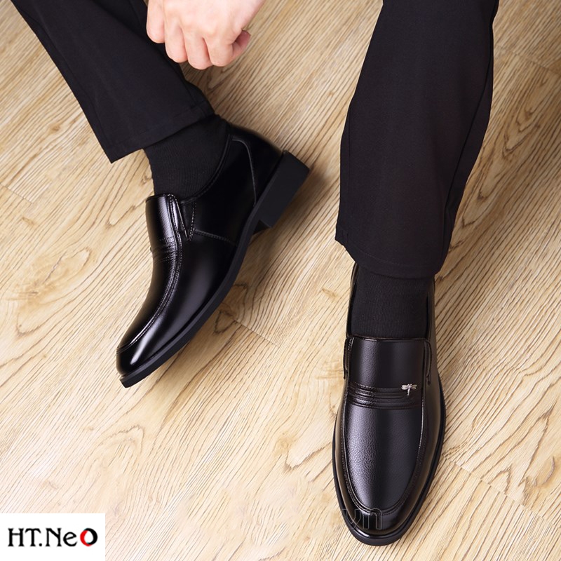Giày nam HT.NEO da bò thật 100% kiểu dáng đơn giản thời thượng phối đồ cực dễ, dáng cực đẹp (GT89)