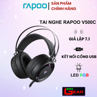 Tai nghe Gaming Rapoo VH500C 7.1 LED RGB Đen Black