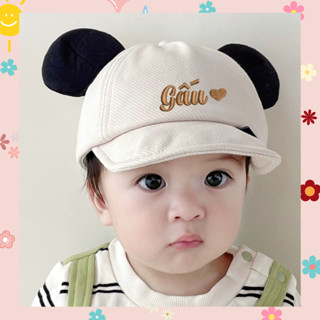 [Mũ Thêu Tên] Mũ cho bé, Mũ tai gấu, Mũ thêu tên theo yêu cầu cho bé từ 5 tháng đến 3 tuổi