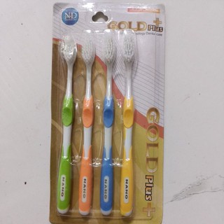 vỉ 4 bàn chải đánh răng Gold Plus