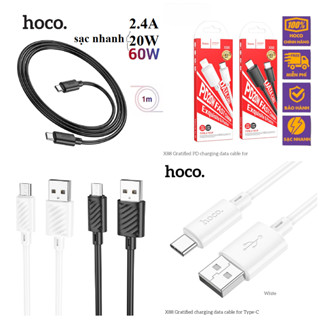 Cáp Sạc Nhanh 60W/ 20W Hoco X88 Type-c Ra Li-ght-ni-ng/ USB ra Micro/  USB ra Type-c/ USB ra> LMS