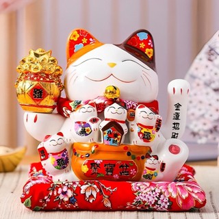 Mèo Thần Tài May Mắn Vẫy Tay Thiên Kim Vạn Lượng 18cm