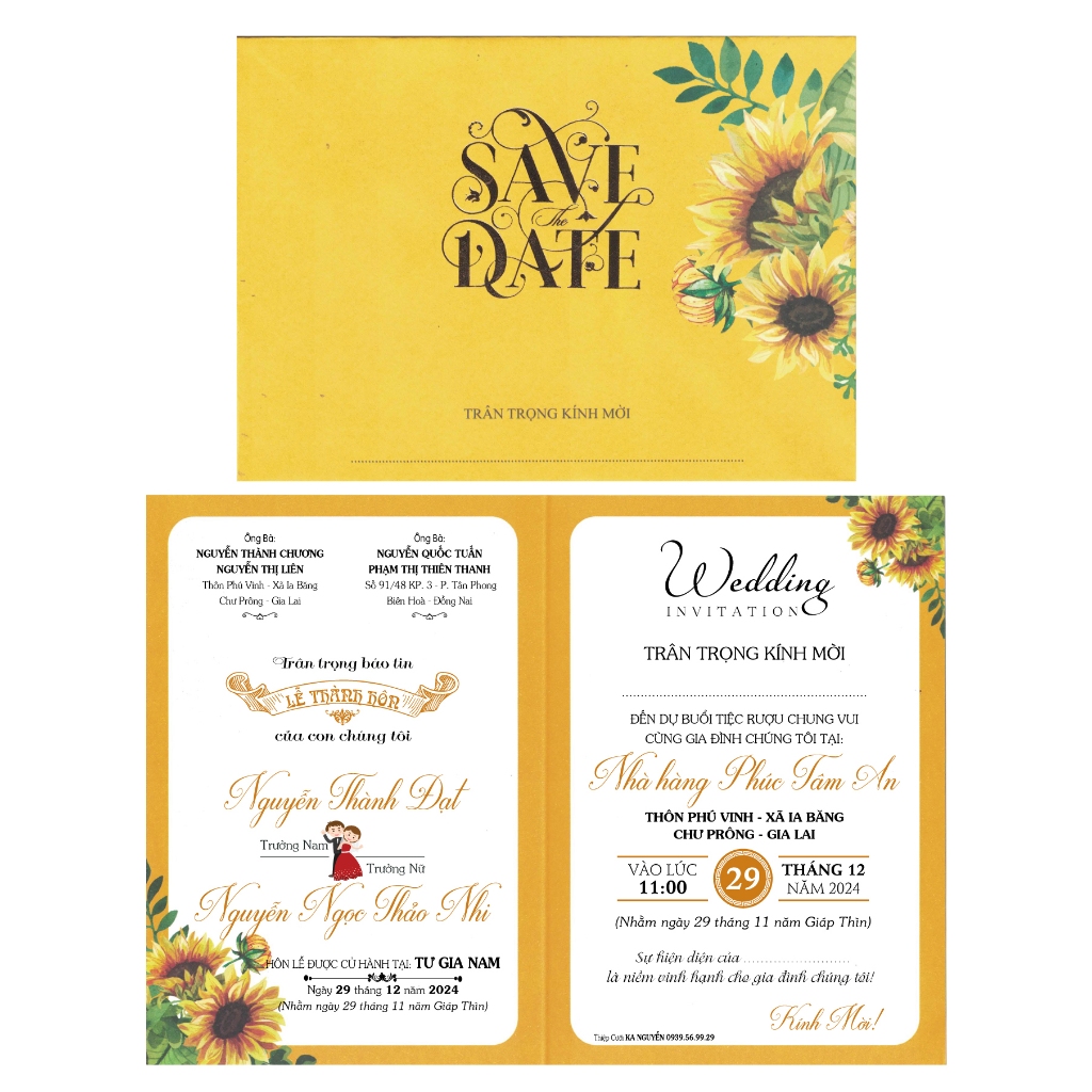 Combo 10 thiệp cưới (Nhận in số lượng 50 thiệp)