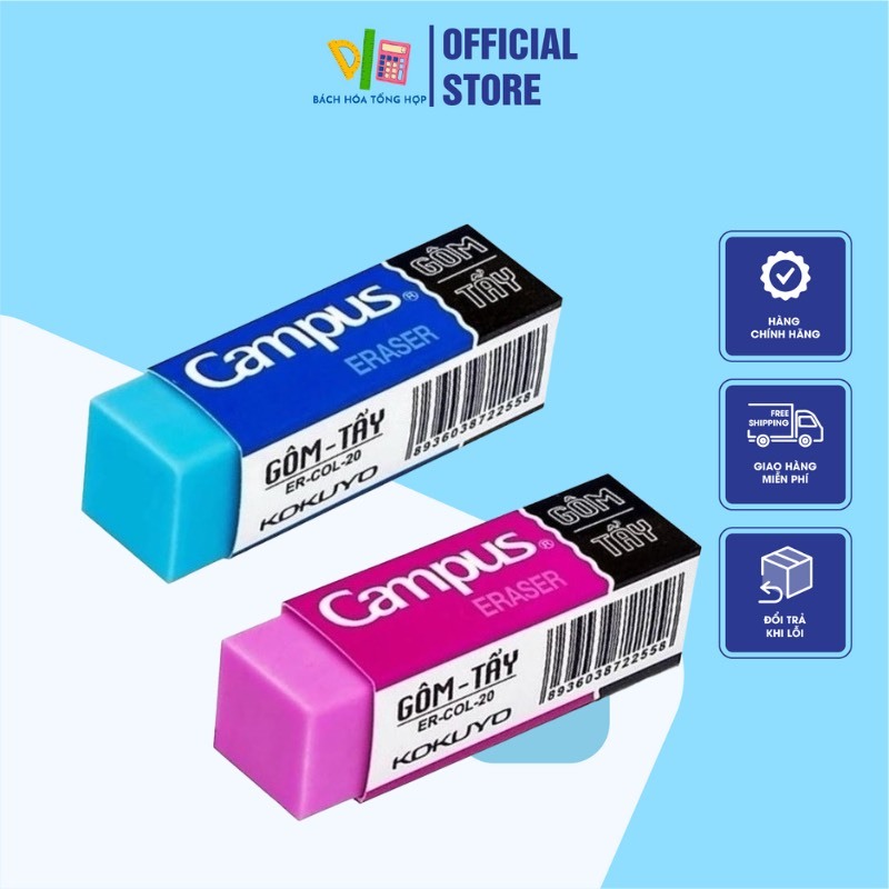 [ COMBO 5 ] Gôm Tẩy màu Campus không bụi COL-20 KOKUYO