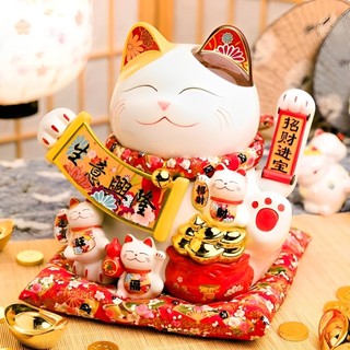 Mèo Thần Tài Đại Gia Dây Liễng 27cm