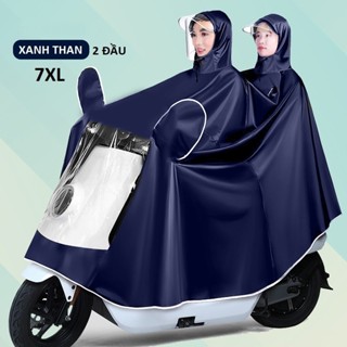 Áo mưa đi xe máy che phủ toàn thân vành đôi chắn nước trong suốt phía trước dễ dàng sử dụng điện thoại PLSHARK
