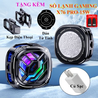   Bản Pro 2025  Quạt tản nhiệt điện thoại máy tính bảng sò lạnh 3in1 X76 Pro 15W có 3 chế độ làm mát 