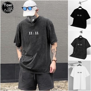 Áo Thun Tay Lỡ 11:11 Local Brand Cotton 100% form rộng Unisex (AT2900L - Full Box - Chính Phẩm)