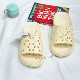 Dép nữ bánh mì cao cấp hàng QC loại 1, dép lê nữ quai ngang đế cao 5cm đi mưa chống trượt-Store genz