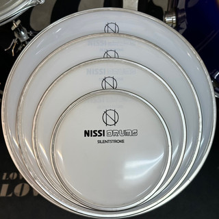 Mặt trống tom nissi, mặt timbales size 6"-8"-10"-12". màu trắng.