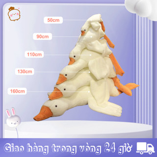CLZ🦢COD🦢 Thú Nhồi Bông Gấu Bông To Gối Con Vịt Nằm Sấp Cho Bé Má Hồng Trầm đồ Chơi Búp Bê Dễ Thương Con Ngỗng