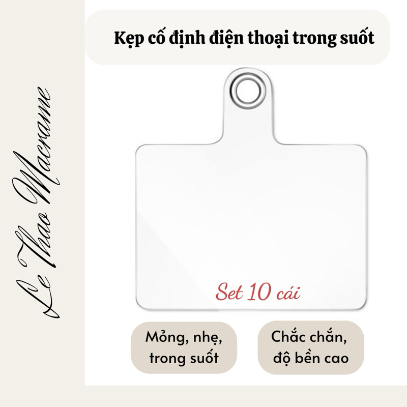 SET 10 kẹp điện thoại trong suốt - phụ kiện điện thoại