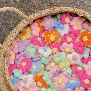 Bông hoa len mini - Bông hoa handmade bằng len