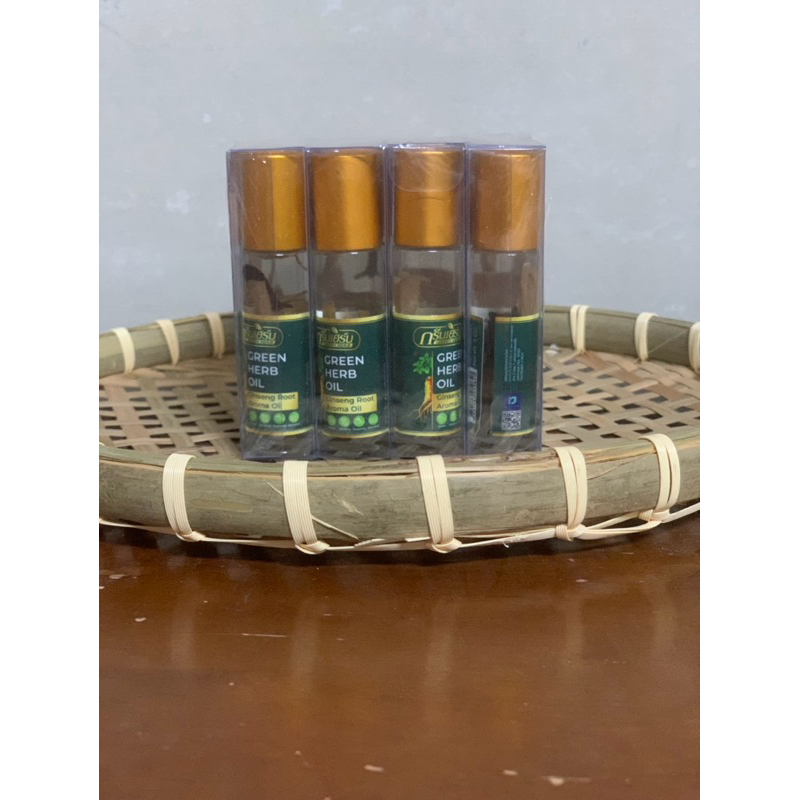 Mẫu Mới Sâm Thái Green Herb Oil[10ml 12 chai bi lăn]