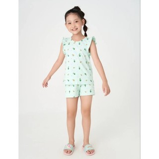 Bộ cotton mặc nhà cộc tay bé gái Canifa