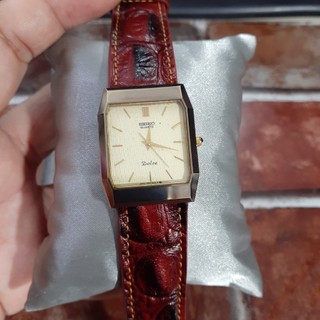 Đồng hồ nam nữ Seiko Dolce form Tank vintage cổ điển nội địa si Nhật