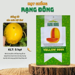 Hạt giống dưa hấu vỏ vàng ruột đỏ lai f1 yellow 9999 trái nặng, ngọt - hạt giống rạng đông