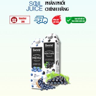 Combo Nước Ép Việt Quất Và Lý Chua Bonne Từ Trái Cây Thật Và Nước Suối Tinh Khiết Nhập Khẩu Phần Lan - 2 hộp