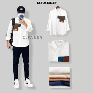 Áo sơ mi nam basic D.Faber phong cách Hàn Quốc, chất vải đũi xịn không nhăn, thấm hút mồ hôi, chuẩn form
