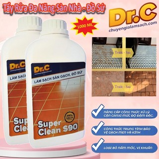 Tẩy đa năng vệ sinh sàn nhà super clean s90 dr.c 1000ml làm sạch bề mặt sàn, thiết bị men sứ