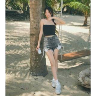 Có bigsize - áo tube top thun basic nuna kèm hình thật