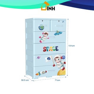  Tủ nhựa quần áo AE 5 tầng Qui Phúc tủ ngang 7 tấc nhựa PP & ABS chắc chắn an toàn sức khoẻ 