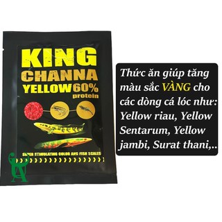 Thức ăn cám kích màu cho cá lóc KING CHANNA (Vẩy Rồng, Nữ Hoàng, Vây Xanh,...)