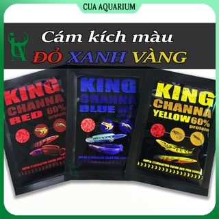 Thức ăn cám kích màu cho cá lóc king channa