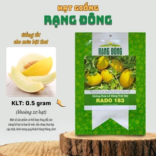  Hạt giống Dưa Lê Vàng Trái Dài Rado 183  0,5g~20 hạt  ngọt trồng quanh năm - Hạt giống Rạng Đông 