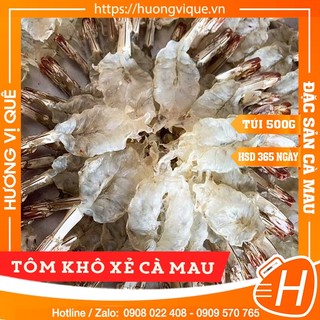 Tôm khô xẻ cà mau - túi hút chân không 500g - đặc sản cà mau