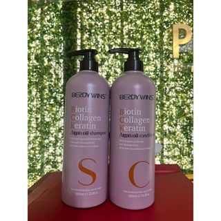 DẦU GỘI XẢ BERDYWINS ARGAN OIL BIOTIN COLLAGEN  1000ml