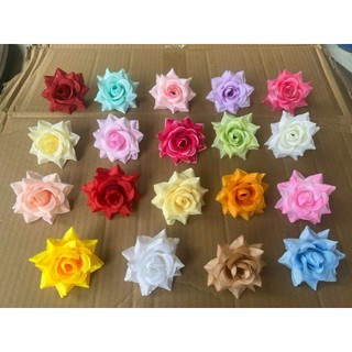 Đầu bông hoa hồng quế size 6cm - hoa lụa hoa giả cao cấp