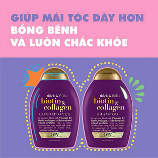 Cặp gội xả OGX Biotin & Collagen 385ml